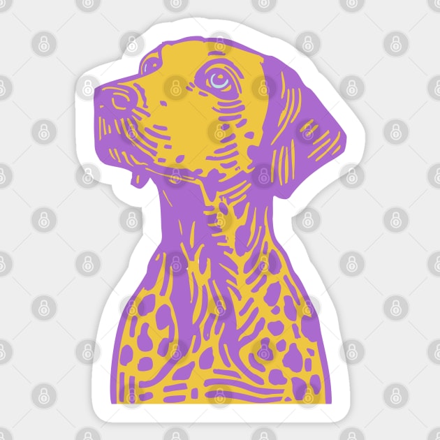 Funky Pop Art Dalmatian for Colorful Dorm Room Decor Sticker by TuncGK